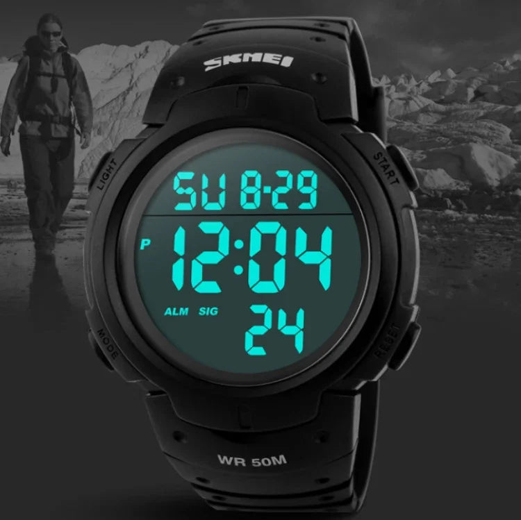 SKMEI 1068 Herren Wasserdichte Outdoor Sport Digitaluhr Studenten Modeuhr, Rot, Grün, Blau, Schwarz, Titanium, Golden, Armeegrün