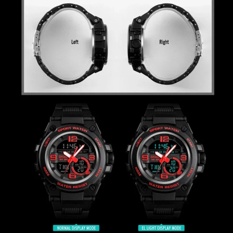 SKMEI 1452 Outdoor Sport Elektronische Multifunktions-Wasserdichte Uhr, Rot, Blau, Schwarz, Golden, Apricot, ArmyGreen