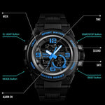 SKMEI 1452 Outdoor Sport Elektronische Multifunktions-Wasserdichte Uhr, Rot, Blau, Schwarz, Golden, Apricot, ArmyGreen