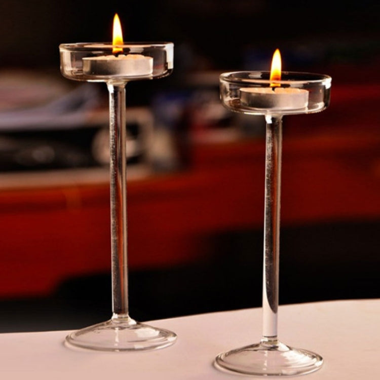 Glas Kerzenständer Luxus Hochkerzenständer Romantische Dinner Dekoration, 16cm, 18.5cm
