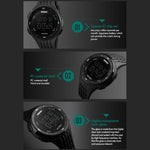 SKMEI 1219 Herren Multi-Funktions-Elektronische Uhr Outdoor Sportuhr, Grün, Blau, Schwarz, Roségold, Silber