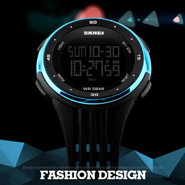 SKMEI 1219 Herren Multi-Funktions-Elektronische Uhr Outdoor Sportuhr, Grün, Blau, Schwarz, Roségold, Silber
