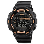 SKMEI 1243 Herren Sportuhr Outdoor Wasserdichte Digitaluhr, Rot, Schwarz, Gold