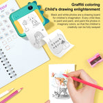 P1 No Card Children Instant Camera 1200W Front And Rear Dual-Lens Mini Print Photographic Digital Camera Toy(Green Dinosaur), Green Dinosaur No Card, Pink Cat No Card, Green Dinosaur 16GB, Pink Cat 16GB, Green Dinosaur 32GB, Pink Cat 32GB