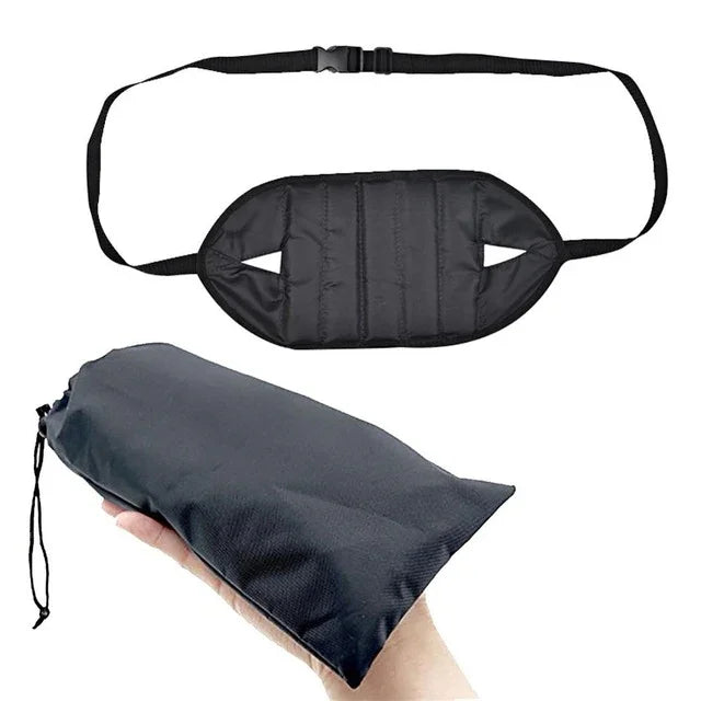 Tragbare Mini-Fußstützen-Hängematte für Bürostühle, Schwarz