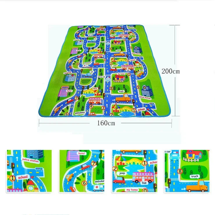 Kinder Teppich Schaumstoffmatte Baby Spielmatte Spielzeug für Kinder Krabbelteppich, 200cmx160cmx5mm