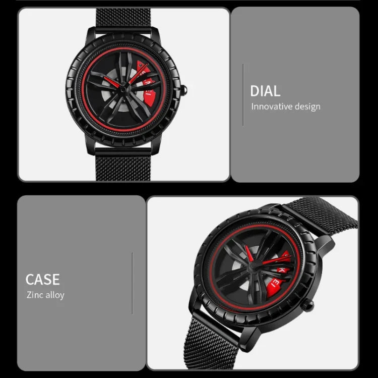 SKMEI 1634 Herren Wasserdichte Uhr Mode Quarz Uhr, schwarzes Mesh-Armband, weißes Mesh-Armband, schwarzes Stahlarmband, weißes Stahlarmband