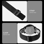 SKMEI 1634 Herren Wasserdichte Uhr Mode Quarz Uhr, schwarzes Mesh-Armband, weißes Mesh-Armband, schwarzes Stahlarmband, weißes Stahlarmband