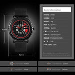 SKMEI 1634 Herren Wasserdichte Uhr Mode Quarz Uhr, schwarzes Mesh-Armband, weißes Mesh-Armband, schwarzes Stahlarmband, weißes Stahlarmband