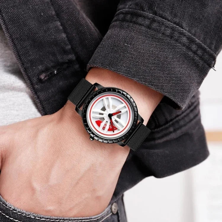 SKMEI 1634 Herren Wasserdichte Uhr Mode Quarz Uhr, schwarzes Mesh-Armband, weißes Mesh-Armband, schwarzes Stahlarmband, weißes Stahlarmband