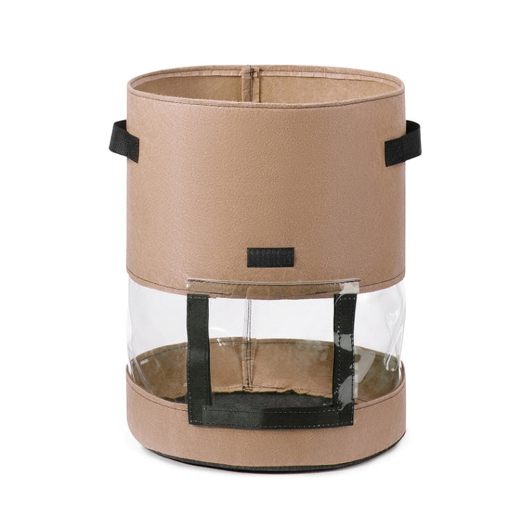 360 Grad Transparenter Kartoffelbeutel Mit Mittiger Abdeckung Pflanzbeutel, Groß (35x45cm) 43 Liter/10 Gallonen, Mittel (30x35cm) 26 Liter/7 Gallonen