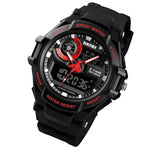 SKMEI 1357 Herren Multifunktionale Sport Digitaluhr Studenten Wasserdichte Uhr, Rot, Blau, Schwarz