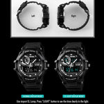 SKMEI 1357 Herren Multifunktionale Sport Digitaluhr Studenten Wasserdichte Uhr, Rot, Blau, Schwarz