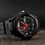 SKMEI 1357 Herren Multifunktionale Sport Digitaluhr Studenten Wasserdichte Uhr, Rot, Blau, Schwarz