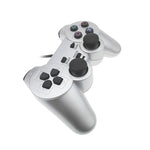 Kabelgebundenes Gamepad mit Dual-Motor-Vibration, silberfarben, Fuel-Injection-Technologie, geeignet für PS2