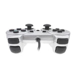 Kabelgebundenes Gamepad mit Dual-Motor-Vibration, silberfarben, Fuel-Injection-Technologie, geeignet für PS2