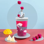 Kinder-Cartoon-Meerestier-Trinkbecher mit Strohhalm, sicher und umweltfreundlich, aus Kunststoff, Marineblau, Hellblau, Rosa, Hellgrau