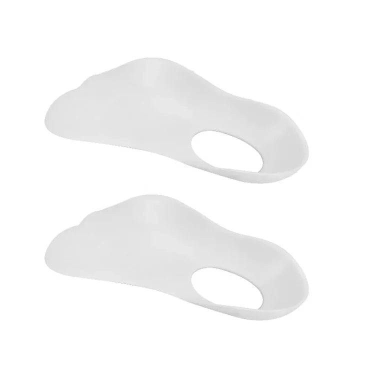Plattfuß Orthopädische Einlegesohle Fußgewölbeunterstützung Pad Erwachsene Und Kind Fuß Valgus Orthese, L (Weiß)