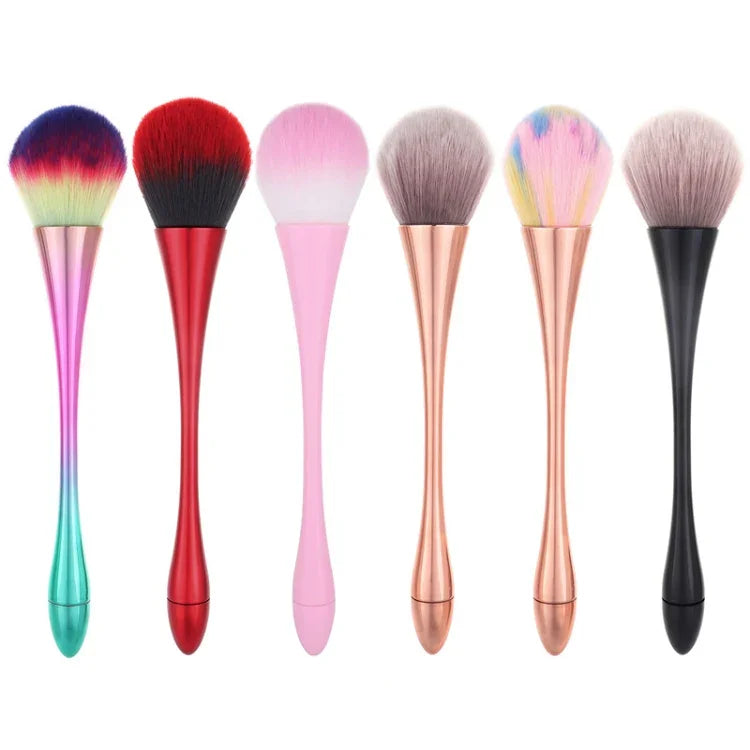 Einzelner kleiner Make-up-Pinsel für Nagellack, Puder, Rouge und loses Puder, Spezifikation: Rosa-Grün-Verlauf, Rosa-Grün-Verlauf, Rot (rotes Haar), Gold (braunes Haar), Gold (braunes Haar), Schwarz (braunes Haar), Rosa (rosa Haar)