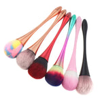 Einzelner kleiner Make-up-Pinsel für Nagellack, Puder, Rouge und loses Puder, Spezifikation: Rosa-Grün-Verlauf, Rosa-Grün-Verlauf, Rot (rotes Haar), Gold (braunes Haar), Gold (braunes Haar), Schwarz (braunes Haar), Rosa (rosa Haar)