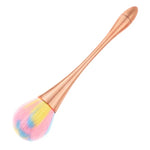Einzelner kleiner Make-up-Pinsel für Nagellack, Puder, Rouge und loses Puder, Spezifikation: Rosa-Grün-Verlauf, Rosa-Grün-Verlauf, Rot (rotes Haar), Gold (braunes Haar), Gold (braunes Haar), Schwarz (braunes Haar), Rosa (rosa Haar)