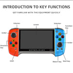 X19 Plus Handheld-Spielkonsole mit 5,1-Zoll-Bildschirm, 8 GB Speicher, TF-Karten-Erweiterung und AV-Ausgang, X19 Plus / Rot+Gelb, X19 Plus / Rot, X19 Plus / Rot+Blau