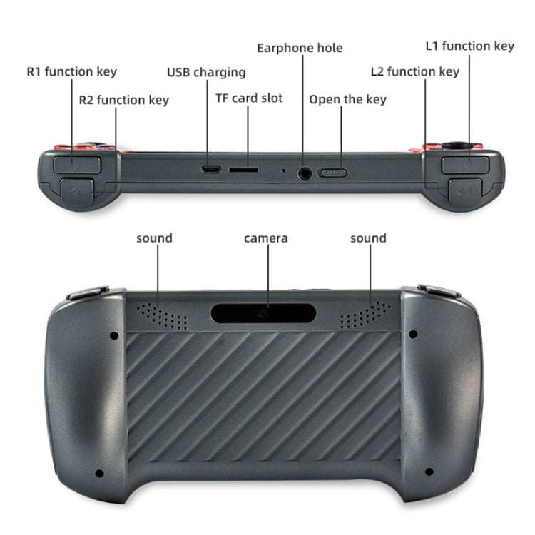 X19 Plus Handheld-Spielkonsole mit 5,1-Zoll-Bildschirm, 8 GB Speicher, TF-Karten-Erweiterung und AV-Ausgang, X19 Plus / Rot+Gelb, X19 Plus / Rot, X19 Plus / Rot+Blau