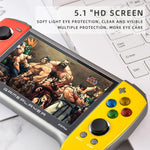 X19 Plus Handheld-Spielkonsole mit 5,1-Zoll-Bildschirm, 8 GB Speicher, TF-Karten-Erweiterung und AV-Ausgang, X19 Plus / Rot+Gelb, X19 Plus / Rot, X19 Plus / Rot+Blau