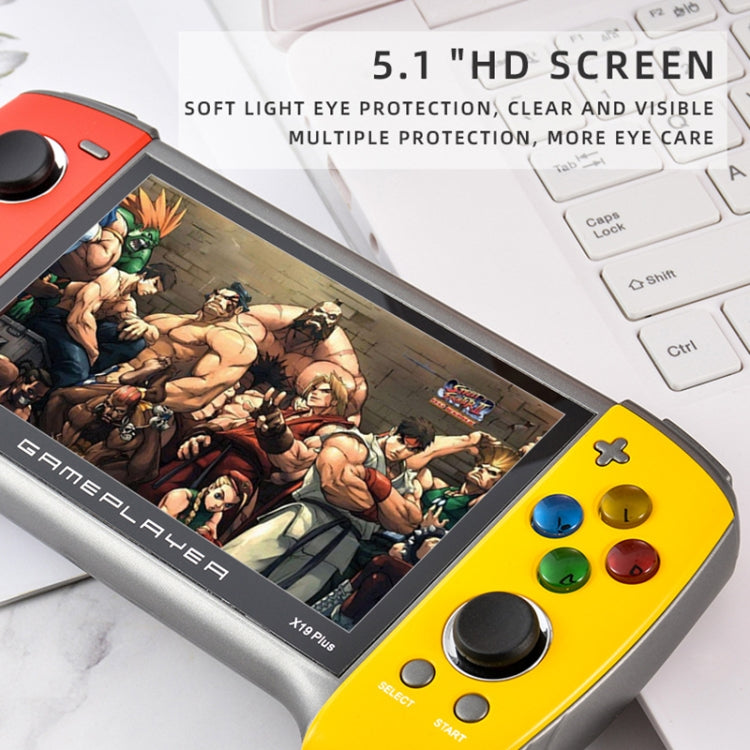 X19 Plus Handheld-Spielkonsole mit 5,1-Zoll-Bildschirm, 8 GB Speicher, TF-Karten-Erweiterung und AV-Ausgang, X19 Plus / Rot+Gelb, X19 Plus / Rot, X19 Plus / Rot+Blau