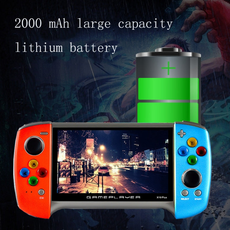 X19 Plus Handheld-Spielkonsole mit 5,1-Zoll-Bildschirm, 8 GB Speicher, TF-Karten-Erweiterung und AV-Ausgang, X19 Plus / Rot+Gelb, X19 Plus / Rot, X19 Plus / Rot+Blau