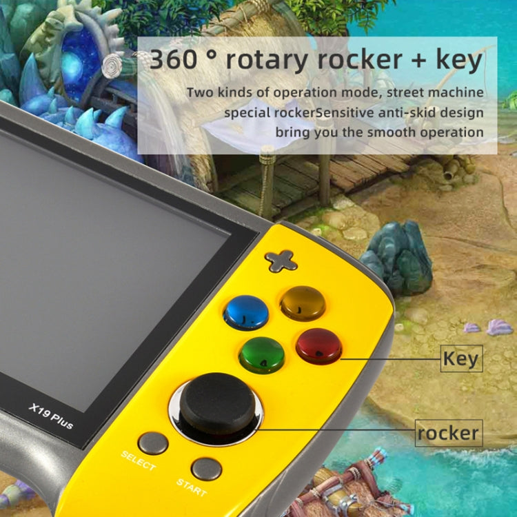 X19 Plus Handheld-Spielkonsole mit 5,1-Zoll-Bildschirm, 8 GB Speicher, TF-Karten-Erweiterung und AV-Ausgang, X19 Plus / Rot+Gelb, X19 Plus / Rot, X19 Plus / Rot+Blau