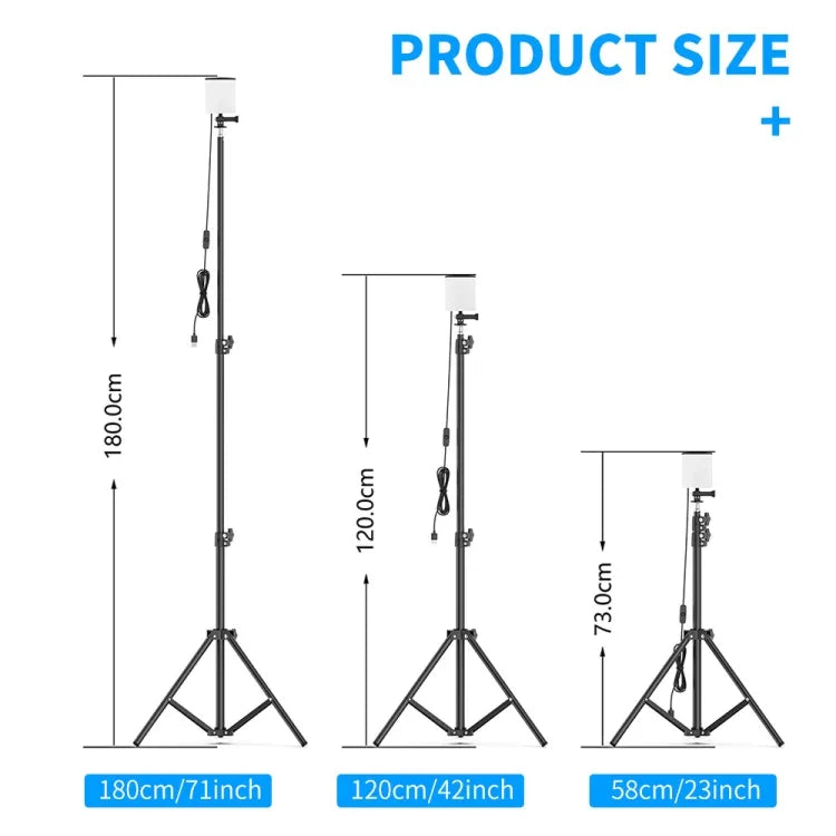 Multifunktionale Tragbare Outdoor-Campinglampe Einstellbare Halterung Arbeitsleuchte