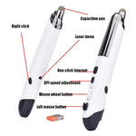 PR-08 1600DPI 6 Tasten 2.4G Kabellose Elektronische Whiteboard-Stift Multi-Funktions-Stift Maus PPT Flip Pen, Weiß, Rot, Blau, Schwarz, Silbergrau