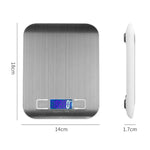 Stainless Steel Small Food Electronic Scale Kitchen Portable Baking Electronic Scale, 5kg/1g (Battery Model White), 5kg/1g (Battery Model Black), 10kg/1g (Battery Model White), 5kg/1g (Rechargeable White), 10kg/1g (Rechargeable White)