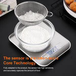 Stainless Steel Small Food Electronic Scale Kitchen Portable Baking Electronic Scale, 5kg/1g (Battery Model White), 5kg/1g (Battery Model Black), 10kg/1g (Battery Model White), 5kg/1g (Rechargeable White), 10kg/1g (Rechargeable White)