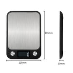 Kleine Küchenwaage aus Edelstahl, elektronische Küchenwaage, 5kg/1g (Schwarz), 10kg/1g (Schwarz), 5kg/1g (Weiß), 10kg/1g (Weiß)