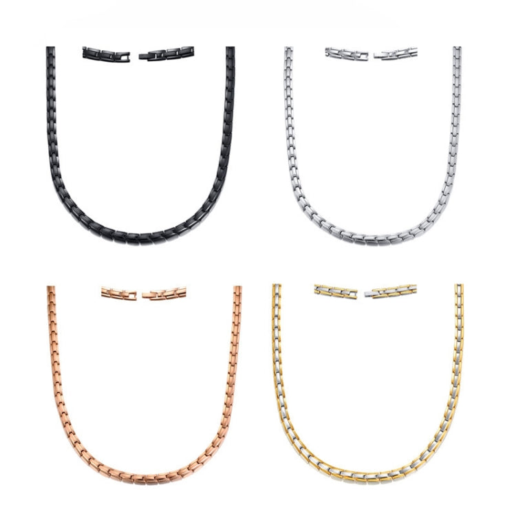 CNC-007 Magnetische Titan-Stahl-Halsketten-Schmuck, CNC-007(Golden), CNC-007(Roségold), CNC-007(Schwarz), CNC-007(Stahlfarbe)