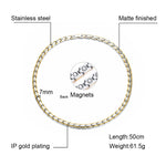 CNC-007 Magnetische Titan-Stahl-Halsketten-Schmuck, CNC-007(Golden), CNC-007(Roségold), CNC-007(Schwarz), CNC-007(Stahlfarbe)