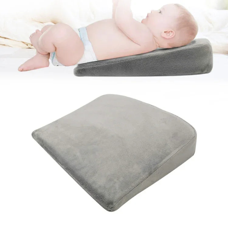 Memory Foam Baby Dreieck Keilkissen, stillende Kissen für Schwangere und Neugeborene, Kristallweich Grau, Diamantgitter Weiß, Kristallweich Schwarz
