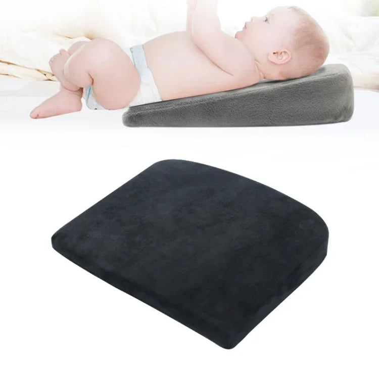 Memory Foam Infant Triangle Slope Cushion Pregnant Women Newborn Nursing Pillow, Crystal Soft Gray, Diamond Lattice White, Crystal Soft Black