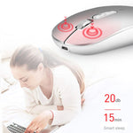 M103 1600DPI 5 Tasten 2,4G Kabellose Maus Aufladung Ai Intelligente Sprachsteuerung Büro Maus, Unterstützt 28 Sprachen, Weiß, Schwarz, Silber, Roségold, Grau