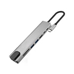 WC7367 8 in 1 87W Typ-C zu PD+USB3.0/USB2.0+SD+TF+HDMI+RJ45+Typ-C Dockingstation HUB, WC7367