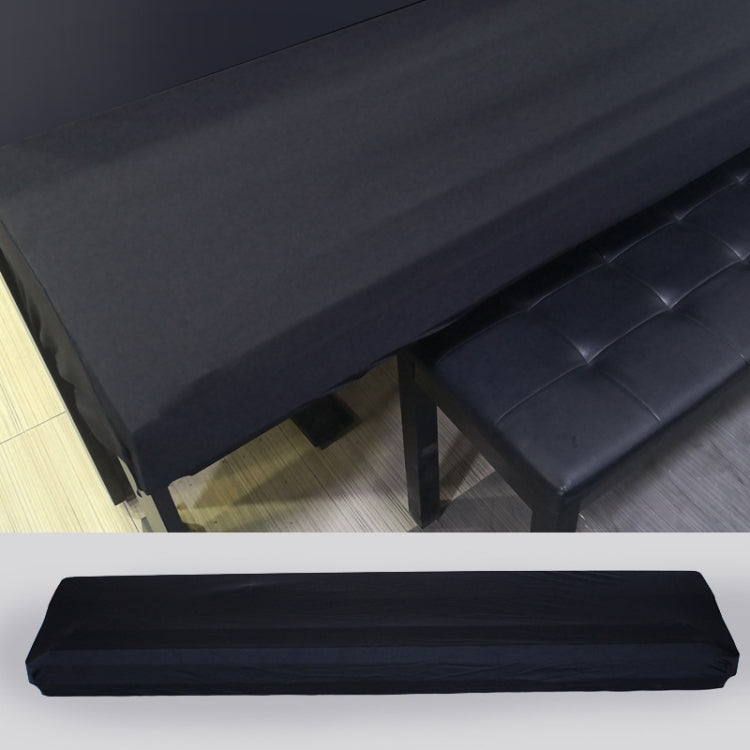 Wasserabweisende Öffnung Elektronische Tastaturabdeckung Oxford-Stoff Staubschutz mit Kordelzug Tastatur-Instrumentenabdeckung, 61 Tasten Schwarz 98x42x21cm, 88 Tasten Schwarz 124x49x36cm