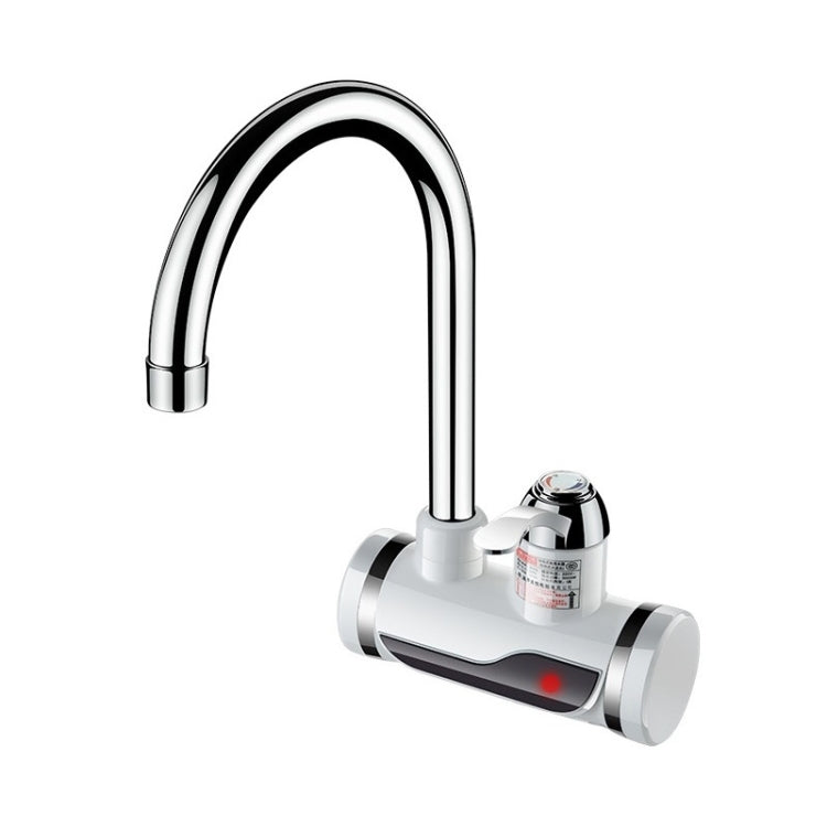 Küchen-Durchlauferhitzer Warmwasserhahn Heiß- und Kaltwasserbereiter EU-Stecker, Lampenanzeige unten Wasserzulauf, Lampenanzeige seitlicher Wasserzulauf, Lampenanzeige Auslaufschutz unten Wasserzulauf, Lampe zeigt Auslaufschutz seitlicher Wasserzulauf