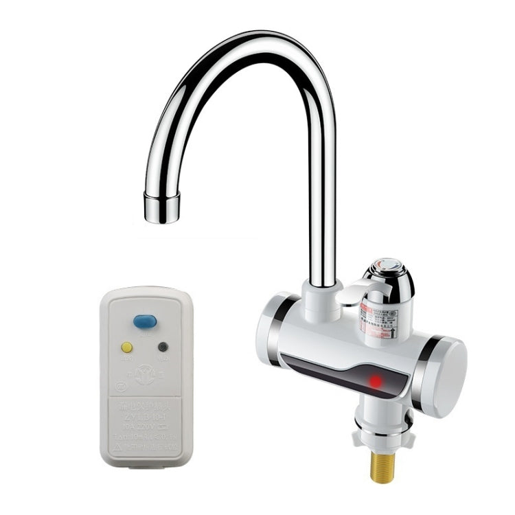 Küchen-Durchlauferhitzer Warmwasserhahn Heiß- und Kaltwasserbereiter EU-Stecker, Lampenanzeige unten Wasserzulauf, Lampenanzeige seitlicher Wasserzulauf, Lampenanzeige Auslaufschutz unten Wasserzulauf, Lampe zeigt Auslaufschutz seitlicher Wasserzulauf