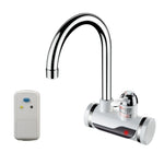 Küchen-Durchlauferhitzer Warmwasserhahn Heiß- und Kaltwasserbereiter EU-Stecker, Lampenanzeige unten Wasserzulauf, Lampenanzeige seitlicher Wasserzulauf, Lampenanzeige Auslaufschutz unten Wasserzulauf, Lampe zeigt Auslaufschutz seitlicher Wasserzulauf