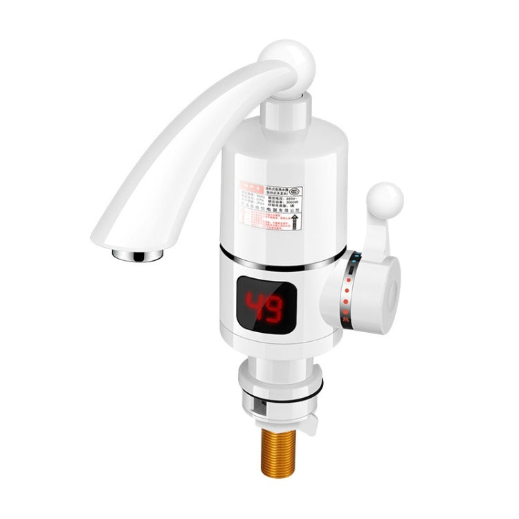 Digitalanzeige Elektrischer Heizwasserhahn Sofortiger Warmwasserbereiter EU-Stecker, Digitalanzeige Horizontalrohr, Digitalanzeige Winkel, Digitales Horizontalrohr mit Auslaufschutz, Digitaler Winkel mit Auslaufschutz, Lampenanzeige Winkel