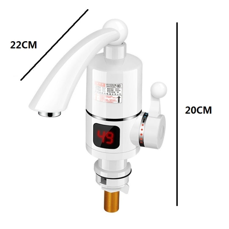 Digitalanzeige Elektrischer Heizwasserhahn Sofortiger Warmwasserbereiter EU-Stecker, Digitalanzeige Horizontalrohr, Digitalanzeige Winkel, Digitales Horizontalrohr mit Auslaufschutz, Digitaler Winkel mit Auslaufschutz, Lampenanzeige Winkel