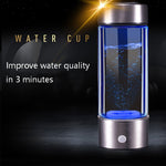 Tragbarer gesundheitsfördernder wasserstoffreicher Wasserbecher, hochkonzentrierter Negativ-Ionen-Elektrolyse-Generator, 450 ml