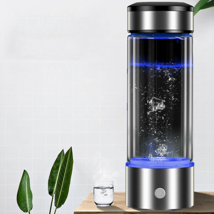 Tragbarer gesundheitsfördernder wasserstoffreicher Wasserbecher, hochkonzentrierter Negativ-Ionen-Elektrolyse-Generator, 450 ml